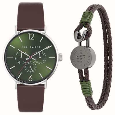 Skagen Men\'s Sundby Titanium (40mm) Green Dial / Brown Leather Strap SKW6908  - First Class Watches™ IRL