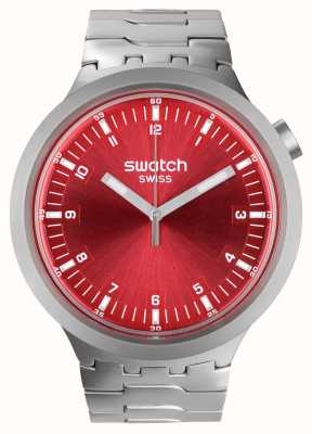 Swatch Big Bold Irony SCARLET SHIMMER (47mm) Burgundy Dial / Stainless Steel SB07S104G