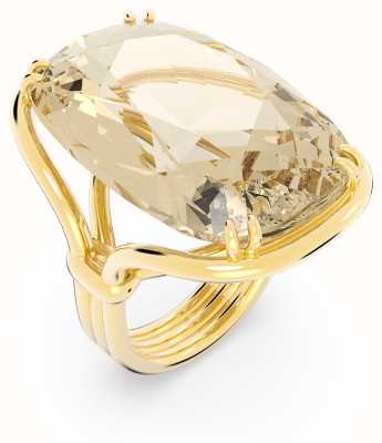 Swarovski Harmonia Cocktail Ring Gold-Tone Plated Gold Crystal Size 58/Q 5642340