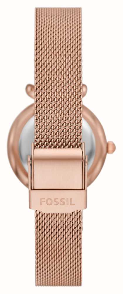 Fossil Women's Carlie Watch And Necklace Set (28mm) Silver Dial