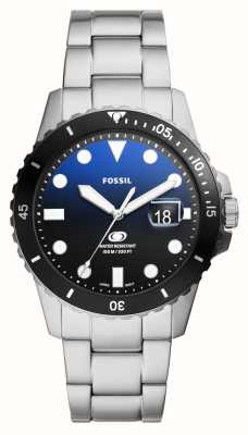 Fossil Men's Blue (42mm) Blue Black Dial / Stainless Steel Bracelet FS6038