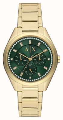 Armani Exchange Women's (38mm) Green Dial / Gold-Tone Stainless Steel Bracelet AX5661