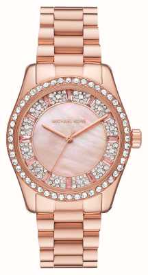 Michael Kors Women's Lexington (38mm) Pink Mother-of-Pearl Dial / Rose Gold-Tone Stainless Steel Bracelet MK7444