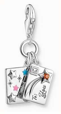 Thomas Sabo Letter Charm Pendant Sterling Silver Multicoloured Crystal and Enamel 2061-691-7