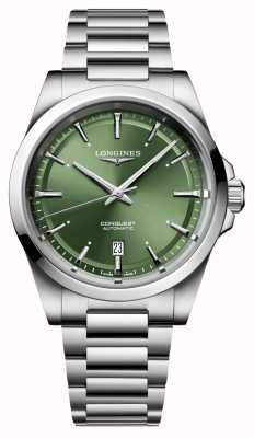 LONGINES Conquest Automatic (41mm) Sunray Green Dial / Stainless Steel Bracelet L38304026