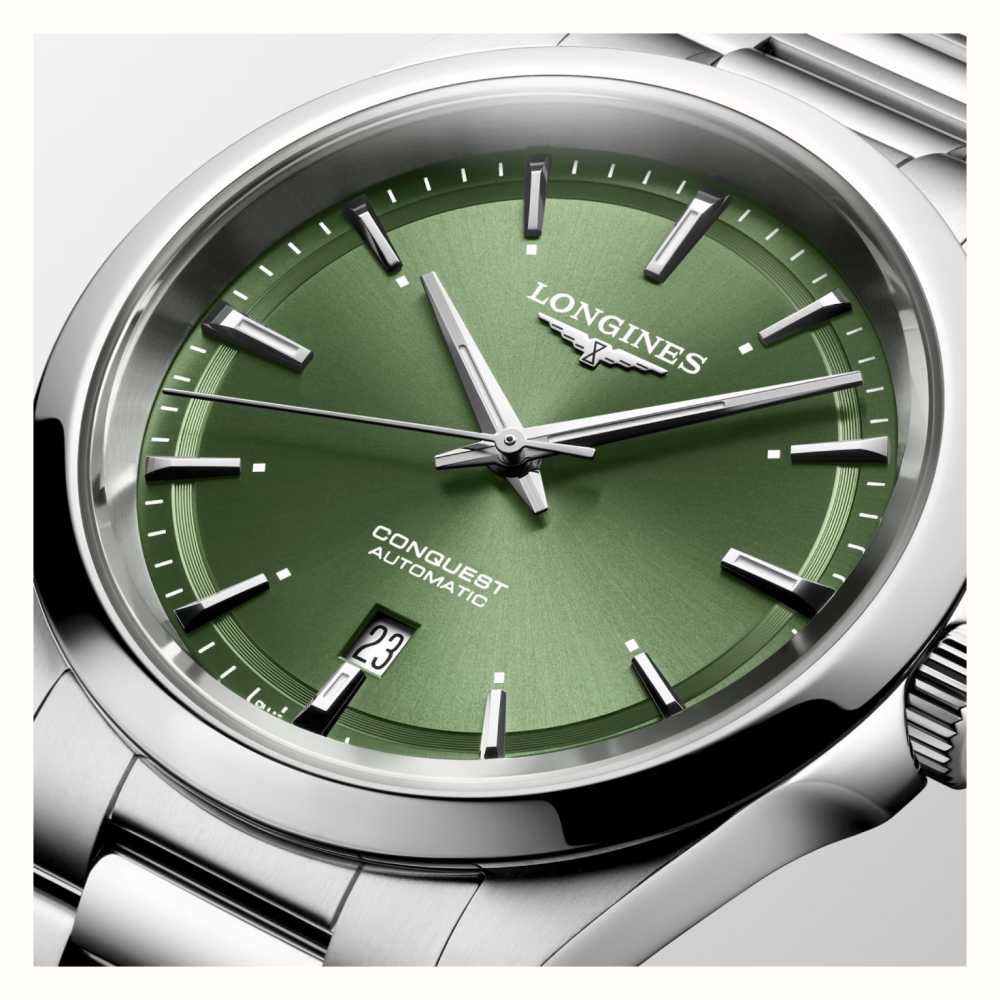 LONGINES Conquest Automatic (41mm) Sunray Green Dial / Stainless Steel ...