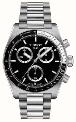 Tissot PR516 Quartz Chronograph (40mm) Black Dial / Stainless Steel Bracelet T1494171105100