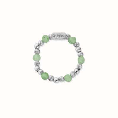ChloBo In Bloom HAPPINESS Aventurine Ring (Small) - 925 Sterling Silver SR1A