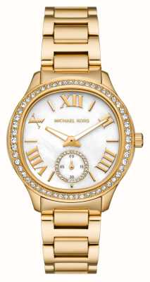Michael Kors Women's Sage (38mm) Mother-of-Pearl Dial / Gold-Tone Stainless Steel Bracelet MK4805