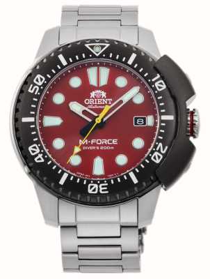 Orient M-Force Automatic (47.3) Red Dial / Stainless Steel Bracelet RA-AC0L02R