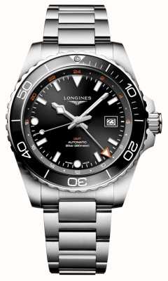 LONGINES HydroConquest GMT Automatic (43mm) Black Sunray Dial / Stainless Steel Bracelet L38904566