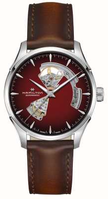 Hamilton Jazzmaster Open Heart Auto (40mm) Red Dial / Brown Leather Strap H32675570