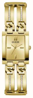 Guess Women's Mod ID (24mm) Gold Dial / Crystal-Set Gold-Tone Stainless Steel Bracelet GW0668L2