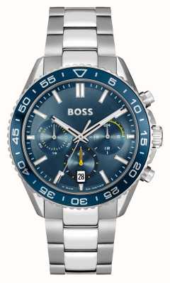 BOSS Men's Runner (43mm) Blue Chronograph Dial / Stainless Steel Bracelet 1514143