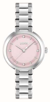 BOSS Women's Sena (34mm) Pink Dial / Stainless Steel Bracelet 1502757