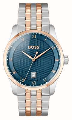BOSS Men's Principle (41mm) Blue Dial / Two-Tone Stainless Steel Bracelet 1514135
