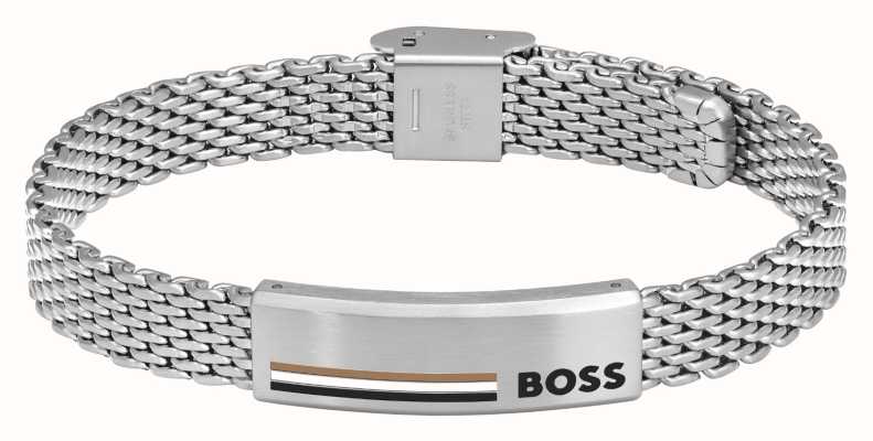 BOSS Jewellery Men's Alen Stainless Steel Bar Detail Bracelet 1580611