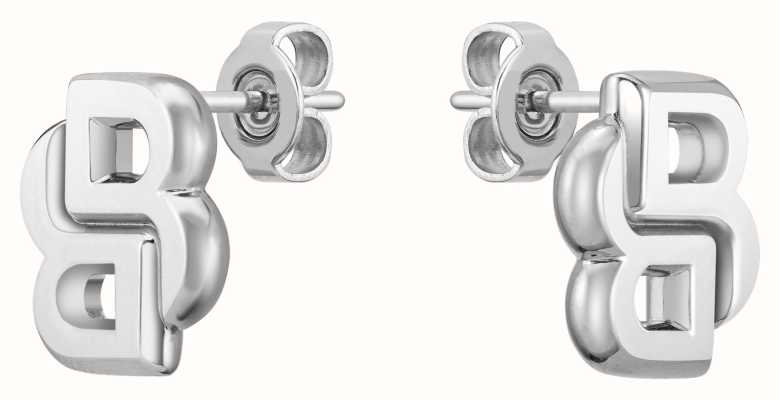 BOSS Jewellery Women's Ycon Double B Stainless Steel Stud Earrings 1580561