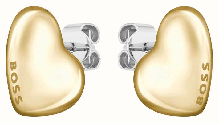 BOSS Jewellery Women's Honey Gold-Tone Stainless Steel Stud Earrings 1580564