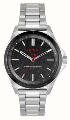 HUGO Men's #COMPLETE (42mm) Black Dial / Stainless Steel Bracelet 1530323