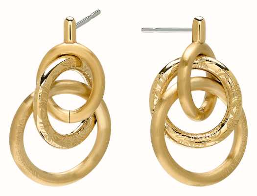Olivia Burton Classic Encircle Gold Plated Stainless Steel Drop Stud Earrings 24100179