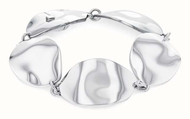 Calvin Klein Women's Reflect Stainless Steel Organic Disc Bracelet 35000619