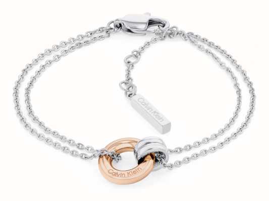 Calvin Klein Women's Duality Two-Tone Stainless Steel Circle Charm Bracelet 35000632