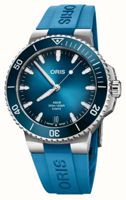 ORIS Aquis Date Calibre 400 Automatic (43.5mm) Blue Dial / Blue Rubber Strap 01 400 7790 4135-07 4 23 45EB
