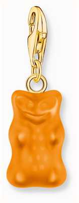 Thomas Sabo x HARIBO Orange Goldbear Gummy Bear Charm Gold Plated Sterling Silver 2186-413-8