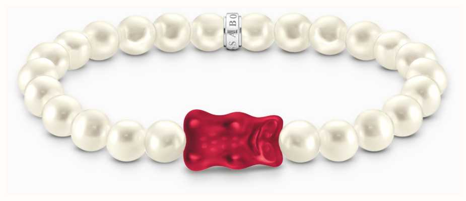 Thomas Sabo x HARIBO Red Goldbear Pearl Bracelet 15cm A2154-017-10-L15
