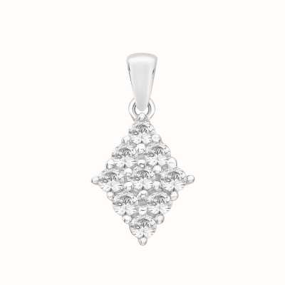 Perfection Crystals Diamond Shaped Cluster Pendant (0.40ct) P5132-SK