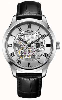 Rotary Men's Skeleton Automatic Leather GS02940/06