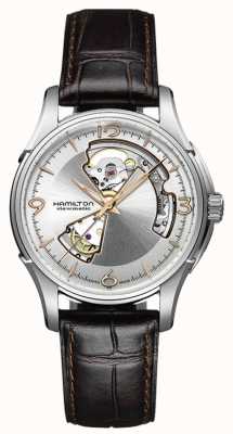 Hamilton Jazzmaster Open Heart Automatic (40mm) Silver Dial / Brown Leather Strap H32565555