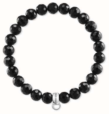 Thomas Sabo Sterling Silver Obsidian Bracelet X0220-840-11-L16,5