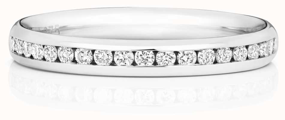 James Moore TH 9k White Gold 50% Diamond Set Channel Eternity Ring W220W