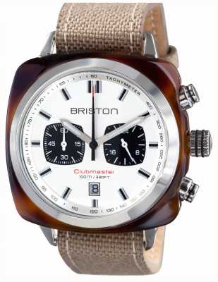 Briston Men's Clubmaster Sport Acetate Tortoise Shell Chrono White 15142.SA.TS.2.LSK
