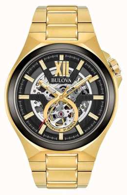 Bulova Men's Automatic Gold Pvd Plated 98A178