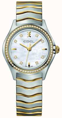EBEL Wave Lady - 66 Diamonds (30mm) Mother of Pearl Dial / 18K Gold & Stainless Steel 1216351