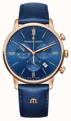 Maurice Lacroix Eliros Chronograph Blue And Gold Watch EL1098-PVP01-411-1