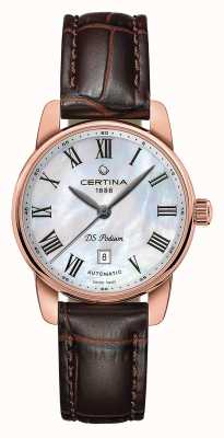 Certina | DS Podium | Lady Automatic | Brown Leather Rose Gold | C0010073611300