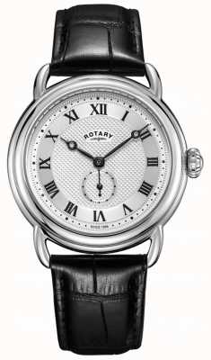 Rotary Traditional Canterbury *Sherlock - 2010* (38mm) Silver Dial / Black Leather Strap GS02424/21