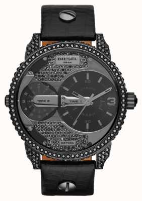 Diesel Men's Mini Daddy Black Leather Strap Watch DZ7328