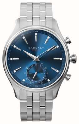 Kronaby SEKEL Hybrid Smartwatch (41mm) Blue Dial / 5-Link Stainless Steel Bracelet S3119/1