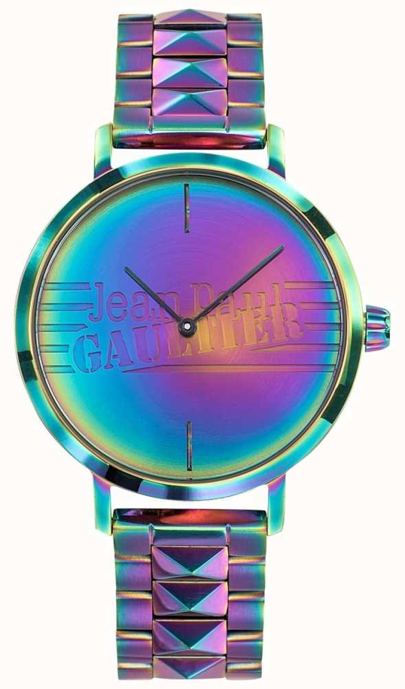 rainbow metal watch