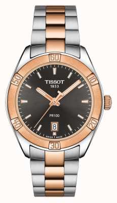 Tissot Women's PR 100 Sport Chic 36mm Two Tone Black Dial T1019102206100
