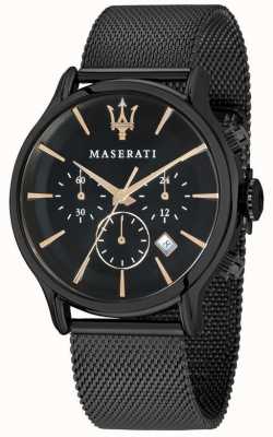 Maserati Men's Epoca 42mm | Black Dial | Black Mesh Bracelet R8873618006