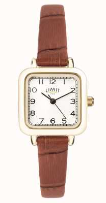 Limit | Women's Brown Leather Strap | White Dial | Gold Case | 60058.01