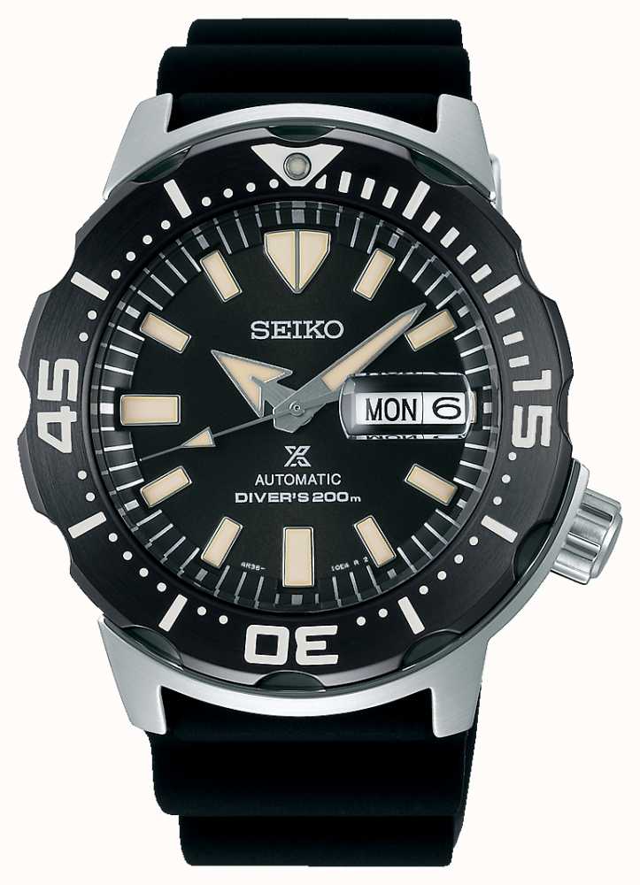 Seiko Prospex Monster Automatic Divers | Black Rubber Strap | SRPD27K1 -  First Class Watches™ IRL