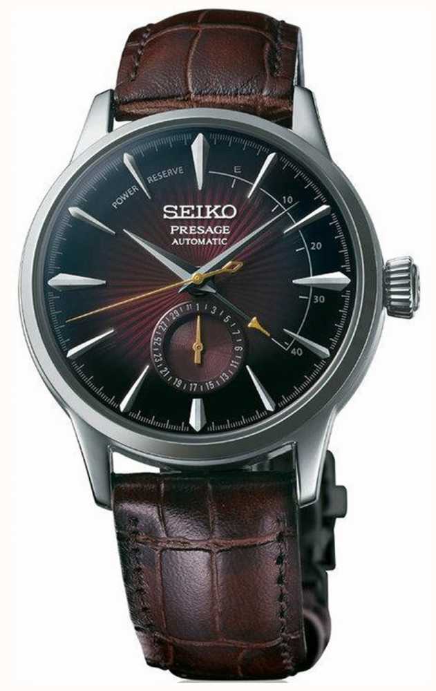 Seiko Presage Automatic Black Cat Martini 'Cocktail Time' Brown Leather  SSA393J1 - First Class Watches™ IRL