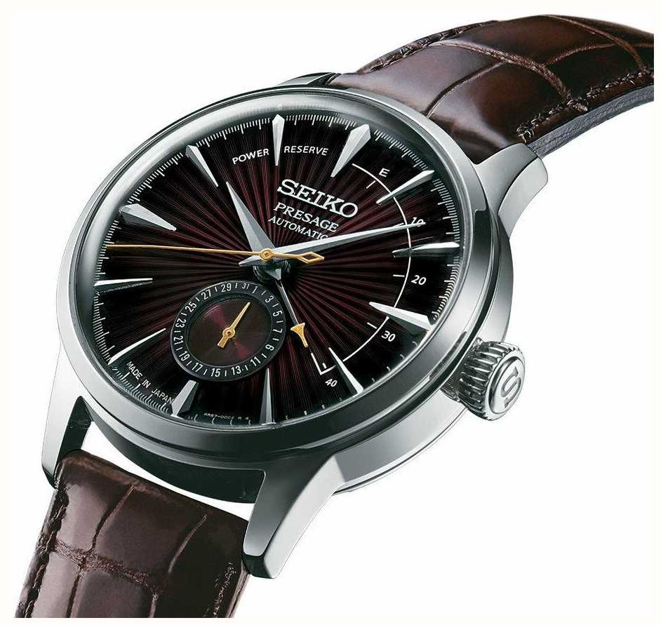 Seiko Presage Automatic Black Cat Martini 'Cocktail Time' Brown Leather  SSA393J1 - First Class Watches™ IRL